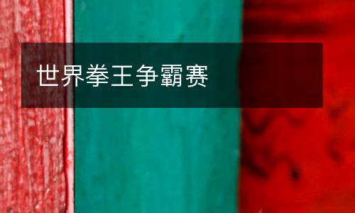 世界拳王爭(zhēng)霸賽